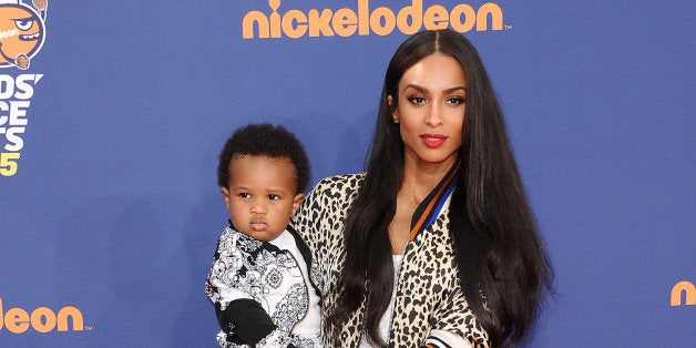 WESTWOOD, CA - JULY 16: Ciara and son Future Zahir Wilburn attend the Nickelodeon Kids' Choice Sports Awards at UCLA's Paule