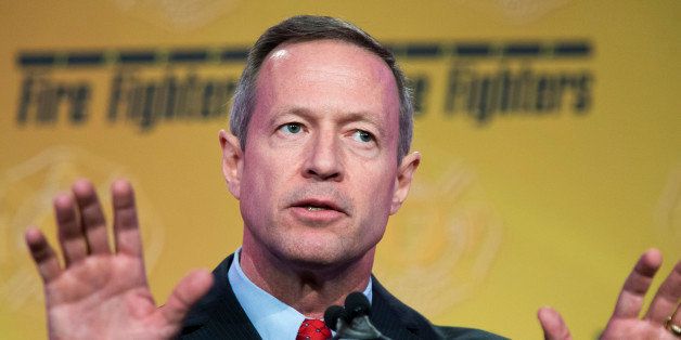 UNITED STATES - MARCH 10: Former Maryland Gov. Martin O'Malley (D) speaks during the International Association of Fire Fighters Presidential Forum at the Hyatt Regency on Capitol Hill, March 10, 2015. The day featured addresses by potential presidential candidates. (Photo By Tom Williams/CQ Roll Call)