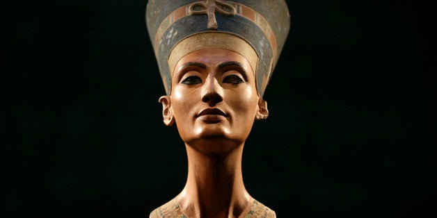 The Nefertiti bust is pictured during a press preview of the exhibition 'In The Light Of Amarna' at the Neues Museum in Berlin, Germany, Wednesday, Dec. 5, 2012 due to the 100th anniversay of the discovery of the bust of the Nefertiti. (AP Photo/Michael Sohn, pool)