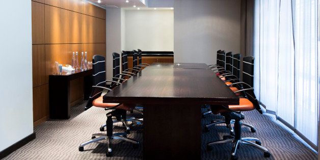 Interiors of a boardroom in an office