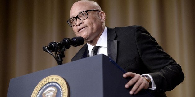 WASHINGTON, DC - APRIL 30: (AFP OUT) Comedian Larry Wilmore speaks during the White House Correspondents' Association annual