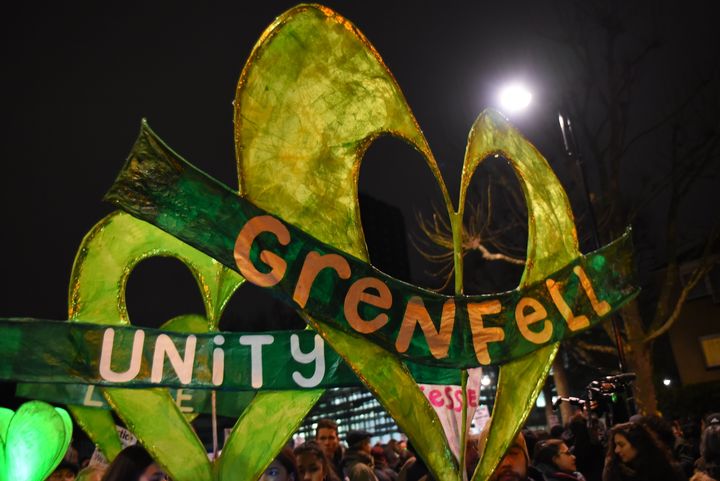 A silent march to commemorate the victims of the Grenfell Tower fire, which killed 71 people