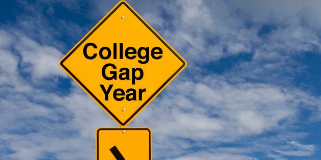 A sign that says 'College Gap Year.'