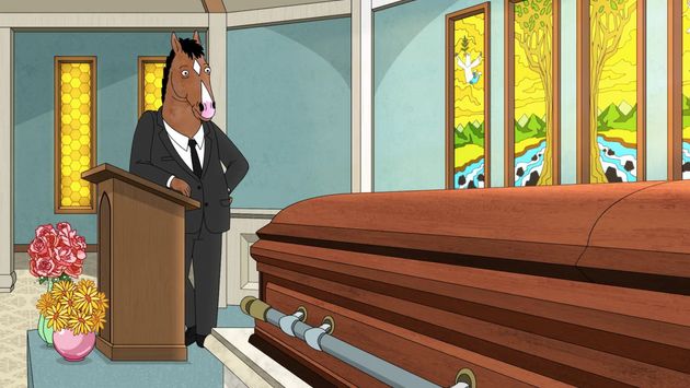 BoJack delivering his mother's eulogy