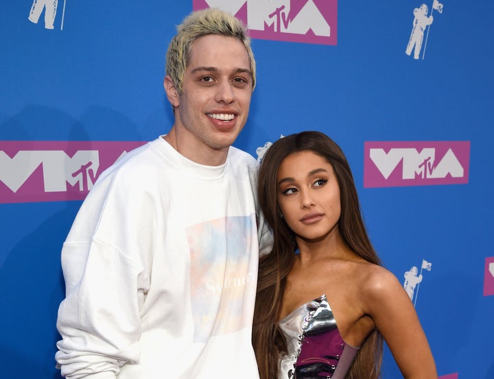 Pete Davidson and Ariana Grande attend the 2018 MTV Video Music Awards.