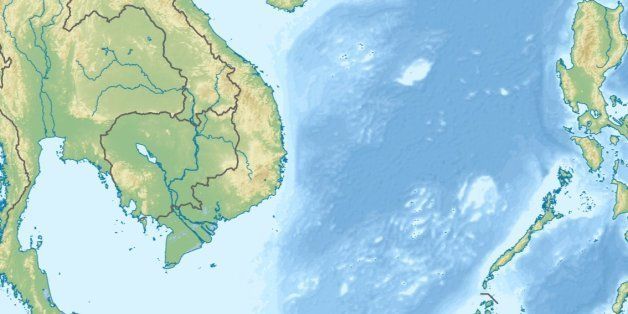 File:South China Sea location map.svg for country borders (CC-BY-SA-3.0-DE) by NordNordWest/Wikipedia | File:South China Sea location map. ... 