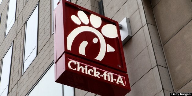 CHICAGO - JANUARY 12: Chick-fil-A restaurant, in Chicago, Illinois on JANUARY 12, 2013 (Photo By Raymond Boyd/Michael Ochs Archives/Getty Images) 