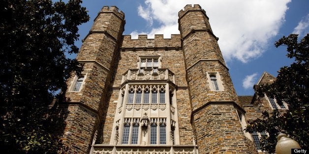 DURHAM, NC - APRIL 09: A general view of the Davison Building on campus of Duke University on April 9, 2013 in Durham, North Carolina. (Photo by Lance King/Replay Photos via Getty Images) 