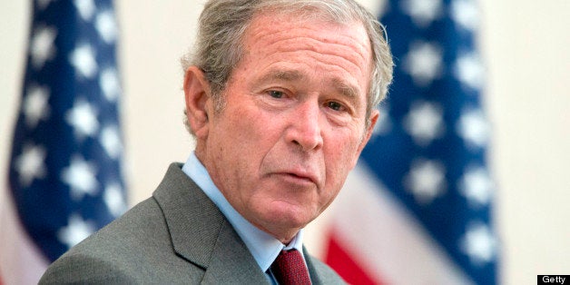 DALLAS, TX - JULY 10: Former President George W. Bush speaks during Naturalization Ceremony at the George W. Bush Presidential Center on July 10, 2013 in Dallas, Texas. (Photo by Cooper Neill/WireImage)