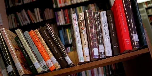 CAMBRIDGE, MA - JANUARY 4: Stacks of books in the Julia Child Research Area in the Schlesinger Library at Radcliffe Institute