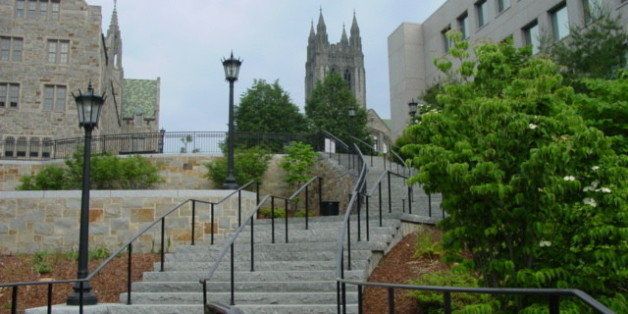 Boston College is built on a hill. Boston Collage is called "the Heights." This is why.