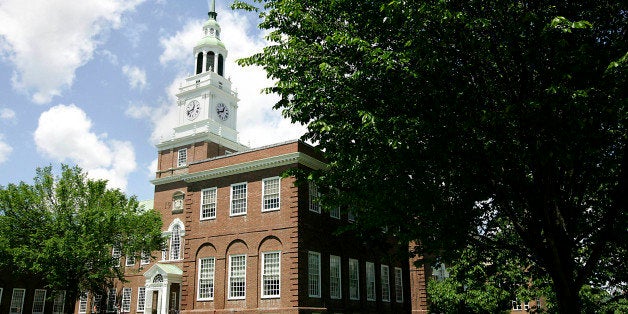 UNITED STATES - JUNE 02: Baker Hall stands on the campus of Dartmouth College, the smallest school in the Ivy League, in Hanover, New Hampshire, U.S., on Tuesday, June 2, 2009. Dartmouth, whose endowment was valued at $3.7 billion as of June 30, likely lost about 23 percent from that point through the end of March, Moody's Investors Service said May 27. (Photo by Cheryl Senter/Bloomberg via Getty Images)