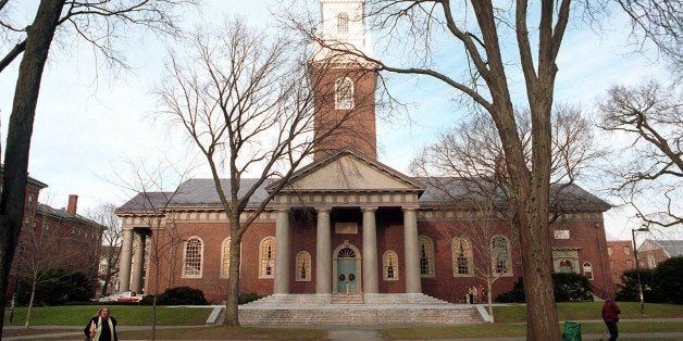 383515 01: People walk around the Harvard University''s main campus December 19, 2000 in Cambridge, MA. Members of a committee searching for a new president for Harvard University nominated Vice President Al Gore to succeed the retiring president of the institution. (Photo by Darren McCollester/Newsmakers)