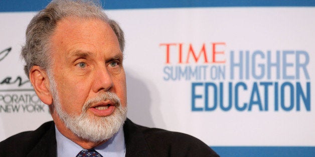 NEW YORK, NY - OCTOBER 18: President of New York University John Sexton speaks on the 'Changing Landscapes: From the Digital