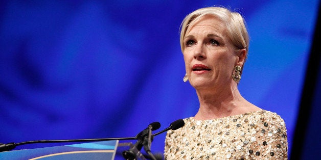 WASHINGTON, DC - MARCH 27: Planned Parenthood Federation of America President Cecile Richards makes a few remarks at the Planned Parenthood Federation Of America's 2014 Gala Awards Dinner at the Marriott Wardman Park Hotel on March 27, 2014 in Washington, DC. (Photo by Paul Morigi/Getty Images)