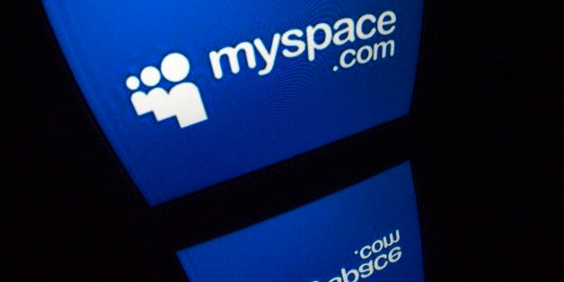 The 'Myspace' logo is seen on a tablet screen on December 4, 2012 in Paris. AFP PHOTO / LIONEL BONAVENTURE (Photo credit should read LIONEL BONAVENTURE/AFP/Getty Images)