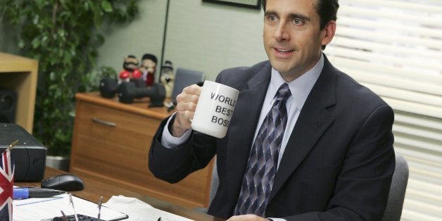 THE OFFICE -- 'Performance Review' Episode 8 -- Aired 11/15/2005 -- Pictured: Steve Carell as Michael Scott -- Photo by: Just