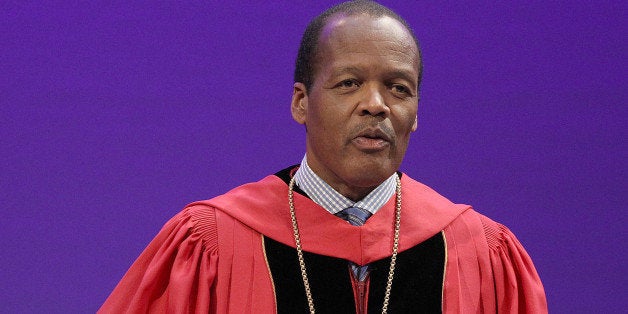 BOSTON - SEPTEMBER 14: Installation ceremony for Emerson College President Lee Pelton. He has been president for a year but this is his official inauguration.(Photo by David L Ryan/The Boston Globe via Getty Images)