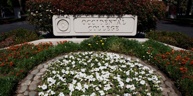 A sign for Occidental College stands on the college campus in Los Angeles, California, U.S., on Friday, April 19, 2013. A group of Occidental students and alumni filed a Title IX complaint with the Education Department on April 18 saying the school doesnt meet federal standards for preventing and responding to rapes and other sexual assaults on campus. Photographer: Patrick Fallon/Bloomberg via Getty Images