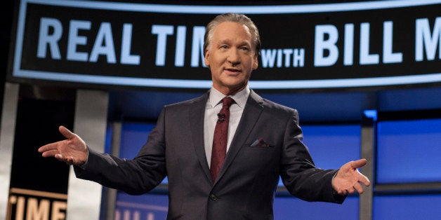 In this photo provided by HBO, Bill Maher hosts the season premiere of "Real Time with Bill Maher" Friday, Jan. 18, 2013. (AP Photo/HBO, Janet Van Ham)