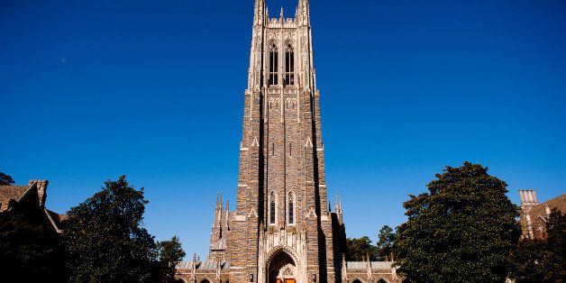 DURHAM, NC - OCTOBER 26: A general view of the Duke University Chapel on campus of Duke University on October 26, 2013 in Durham, North Carolina. (Photo by Lance King/Getty Images)