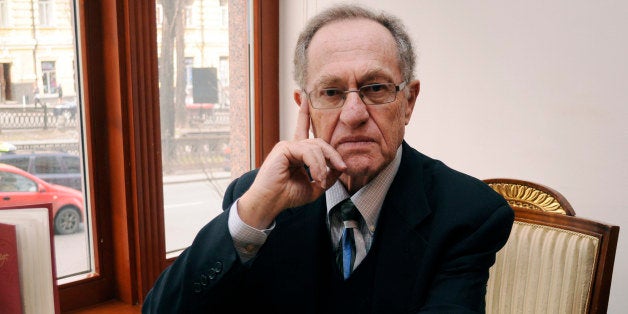 Alan Dershowitz, a professor at Harvard Law School poses for a picture at a hotel in Kiev, Ukraine, Monday, April 11, 2011.
