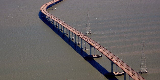 SAN FRANCISCO, CA - MAY 12, 2013: The San Mateo-Hayward Bridge crosses California's San Francisco Bay, linking the San Francisco peninsula with the East Bay. (Photo by Robert Alexander/Getty Images)