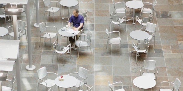 College students in cafeteria