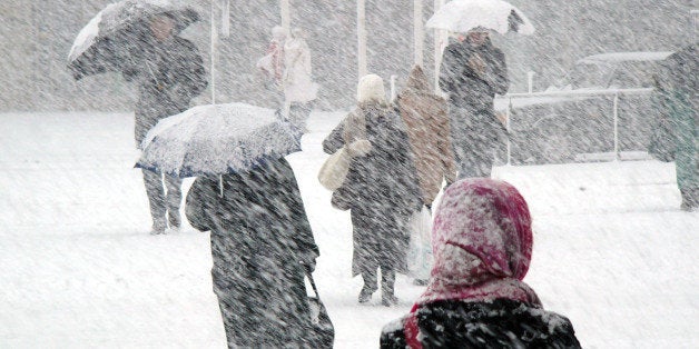 Snowstorm in Finland.