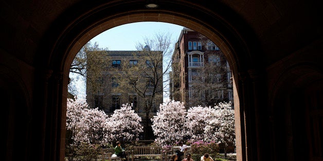 NEW HAVEN, CT - APRIL 16: Trees bloom on the campus of Yale University April 16, 2008 in New Haven, Connecticut. New Haven b