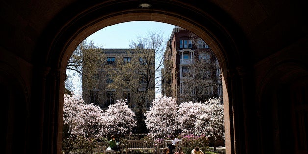 NEW HAVEN, CT - APRIL 16: Trees bloom on the campus of Yale University April 16, 2008 in New Haven, Connecticut. New Haven boasts many educational and cultural offerings that attract visitors to the city. (Photo by Christopher Capozziello/Getty Images)