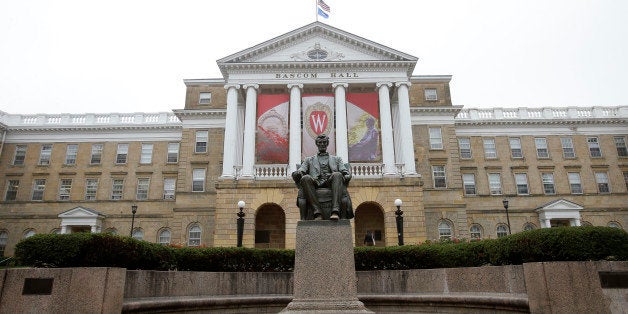 MADISON, WI - OCTOBER 12: An outside view of Bascom Hall on the campus of the University of Wisconsin on October 12, 2013 in Madison, Wisconsin. (Photo by Mike McGinnis/Getty Images)