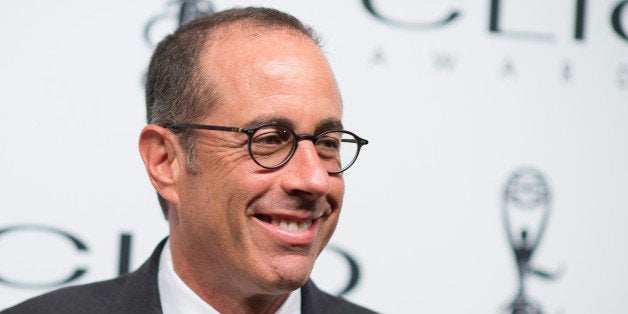 NEW YORK, NY - OCTOBER 01: Jerry Seinfeld arrives at 55th Annual CLIO Awards at Cipriani Wall Street on October 1, 2014 in