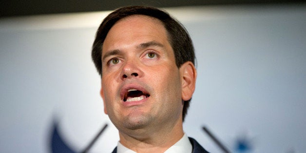 Republican presidential candidate Sen. Marco Rubio, R-Fla. speaks during the Road to Majority 2015 convention at the Omni Sho