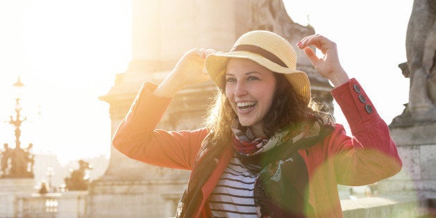 Young woman smiling in Paris