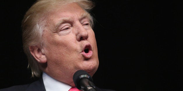 SCRANTON, PA - JULY 27: Republican Presidential candidate Donald Trump addresses a crowd of supporters on July 27, 2016 in Scranton, Pennsylvania. Trump spoke at the Lackawanna College Student Union Gymnasium. (Photo by John Moore/Getty Images)