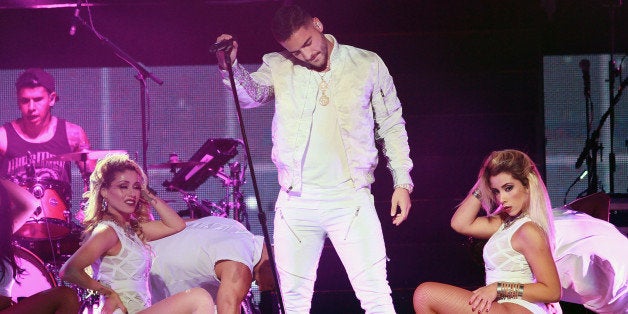 SAN JUAN, PUERTO RICO - NOVEMBER 19: Maluma performs at Coliseo Jose M. Agrelot on November 19, 2016 in San Juan, Puerto Rico. (Photo by GV Cruz/WireImage)