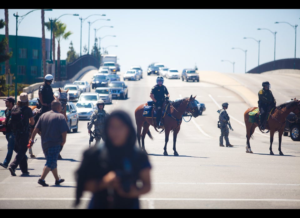 Protests Continue In Anaheim Against The Police Department's Recent Shootings