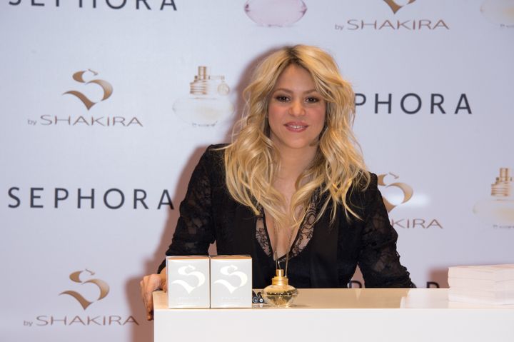 PARIS, FRANCE - MARCH 27: Singer Shakira attends the 'S By Shakira' Perfume Launch at Sephora Champs-Elysees on March 27, 2013 in Paris, France. (Photo by Dominique Charriau/Getty Images for Sephora)