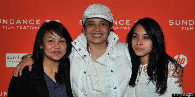 PARK CITY, UT - JANUARY 22: (L-R) Actress Fenessa Pineda, director Aurora Guerrero, and actress Venecia Troncoso attend the 'Mosquita Y Mari' premiere during the 2012 Sundance Film Festival held at Egyptian Theatre on January 22, 2012 in Park City, Utah. (Photo by Sonia Recchia/Getty Images)