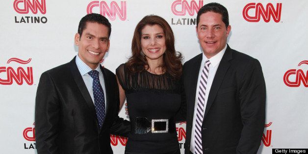 NEW YORK, NY - MAY 02: Ismael Cala, Patricia Janiot, and Fernando del Rincon attend the CNN en Espanol and CNN Latino 2013 Upfront at Ink 48 Hotel on May 2, 2013 in New York City. (Photo by Taylor Hill/Getty Images)