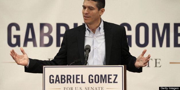 QUINCY, MA - FEBRUARY 28: Gabriel Gomez appears on the campaign trail for first time, as a candidate for US Senate. (Photo by David L Ryan/The Boston Globe via Getty Images)