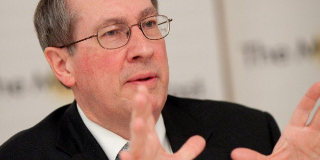 WASHINGTON, DISTRICT OF COLUMBIA - FEBRUARY 27: Bob Goodlatte, House Judiciary Committee Chairman speaks at the St. Regis Hotel on February 27, 2013 in Washington, DC. (Photo by Michael Bonfigli/The Christian Science Monitor via Getty Images)