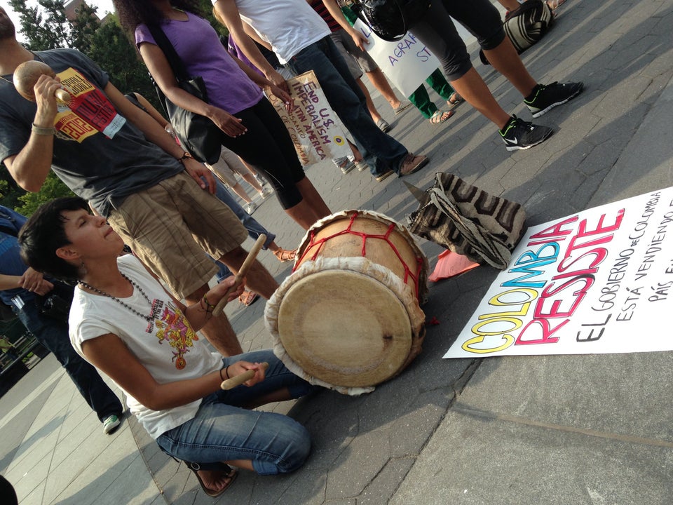 NYC Protest Supports Colombian Farmers 