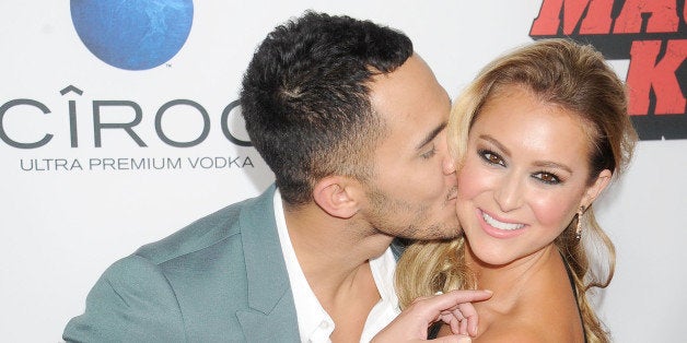 LOS ANGELES, CA - OCTOBER 02: Actor/singer Carlos Pena Jr. and actress Alexa Vega arrive at the Los Angeles premiere of 'Machete Kills' at Regal Cinemas L.A. Live on October 2, 2013 in Los Angeles, California. (Photo by Gregg DeGuire/WireImage)