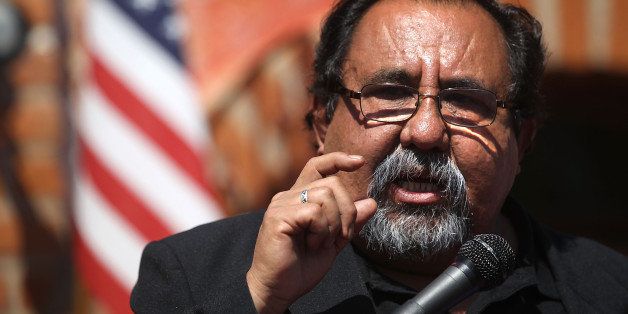 TUSCON, AZ - APRIL 24: U.S. Rep. Raul Grijalva (D-AZ) denounces Arizona's tough new immigration law on April 24, 2010 in Tuscon, Arizona. Grijalva, who shut his Tuscon office the day before because of death threats, called for an economic boycott of Arizona because of the new law, which he called racist. (Photo by John Moore/Getty Images)