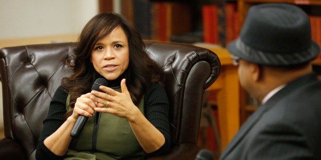 NEW YORK, NY - MARCH 03: Actress/dancer Rosie Perez speaks with journalist Odie Henderson during a book signing for her new book 'Handbook For An Unpredictable Life' at Strand Bookstore on March 3, 2014 in New York City. (Photo by J. Countess/Getty Images)