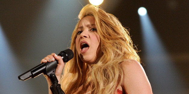 LAS VEGAS, NV - APRIL 06: Singer Shakira performs onstage during the 49th Annual Academy Of Country Music Awards at the MGM Grand Garden Arena on April 6, 2014 in Las Vegas, Nevada. (Photo by Kevin Winter/ACMA2014/Getty Images for ACM)