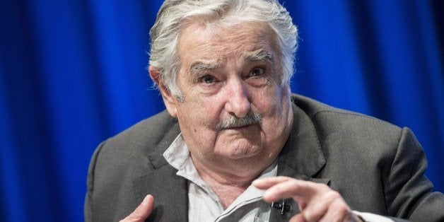 Uruguayan President Jose Mujica speaks at the World Bank on May 14, 2014 in Washington, DC. Mujica and Jorge Familiar, World Bank Vice President for Latin America and the Caribbean spoke about regional issues. AFP PHOTO/Brendan SMIALOWSKI (Photo credit should read BRENDAN SMIALOWSKI/AFP/Getty Images)