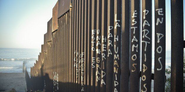 Picture of the fence that divides Mexico and the US, in Tijuana, Baja California State, Mexico, taken on September 17, 2014. AFP PHOTO/RONALDO SCHEMIDT (Photo credit should read RONALDO SCHEMIDT/AFP/Getty Images)